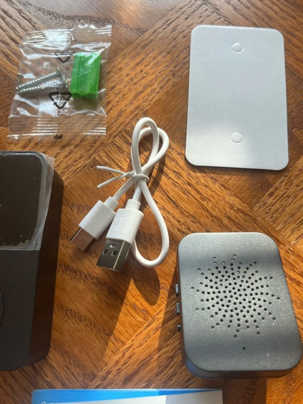 Mini Black Doorbell With Camera And Chime WiFi Connect USB Charge Home Security